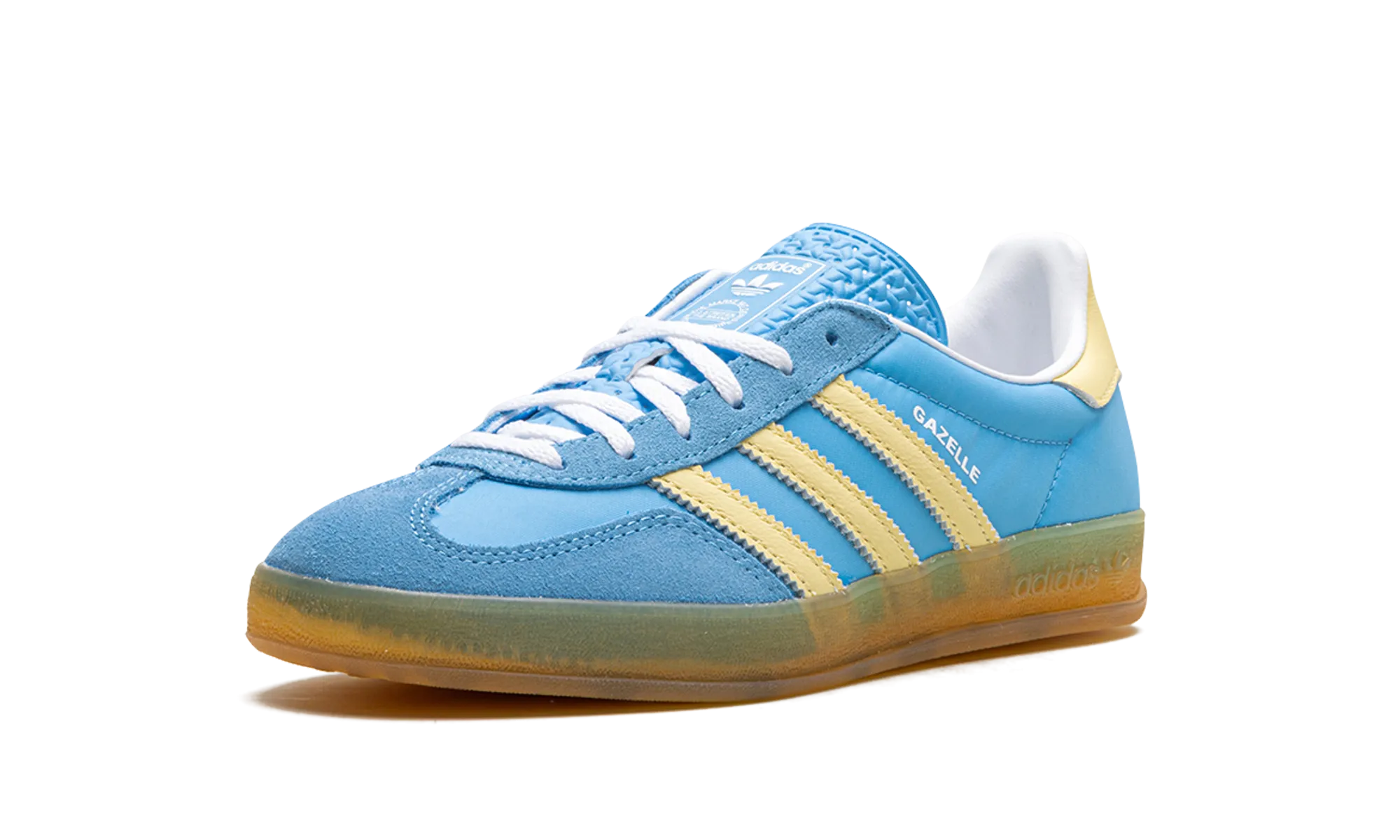 Gazelle Indoor WMNS "Semi Blue Burst Almost Yellow" adidas stylish womens sneakers