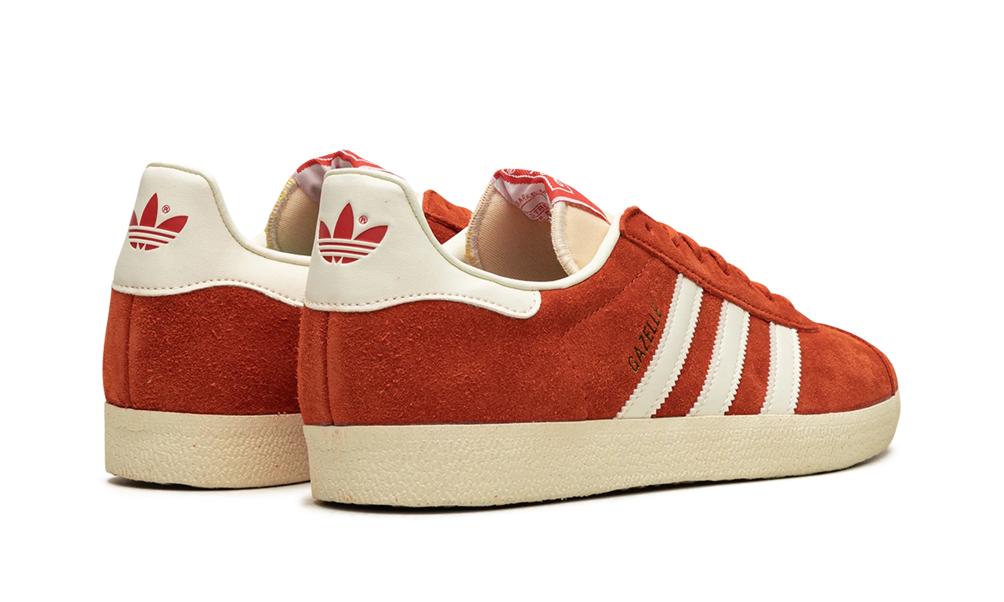 Gazelle "Preloved Red Off White Cream White" adidas mesh sneakers for men