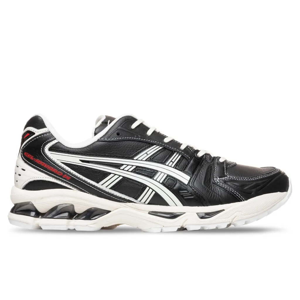 Gel-Kayano 14 - Black/Cream Asics running shoes with gel cushioning