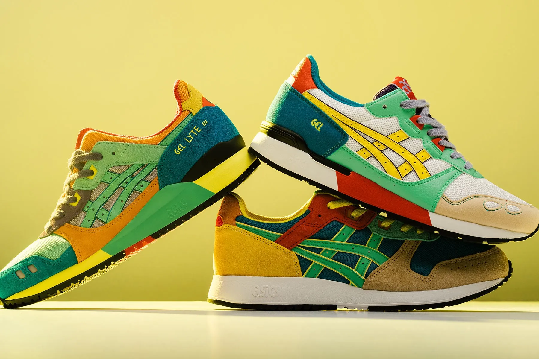 Gel-Lyte I - White/Lemon Spark Asics Gel Cushion Running Shoes