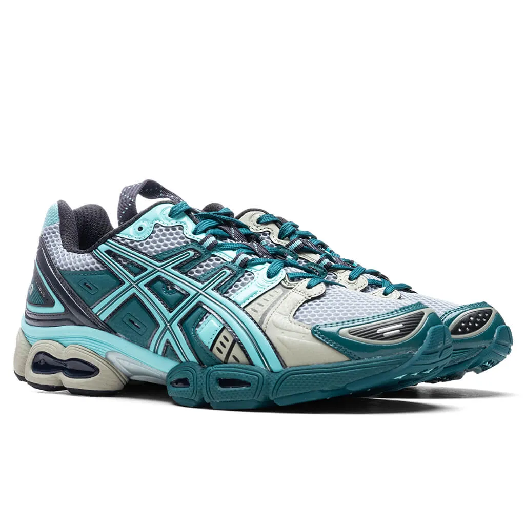 Gel-Nimbus 9 - Piedmont Grey/Aruba Blue Asics Gel Cushion Running Shoes