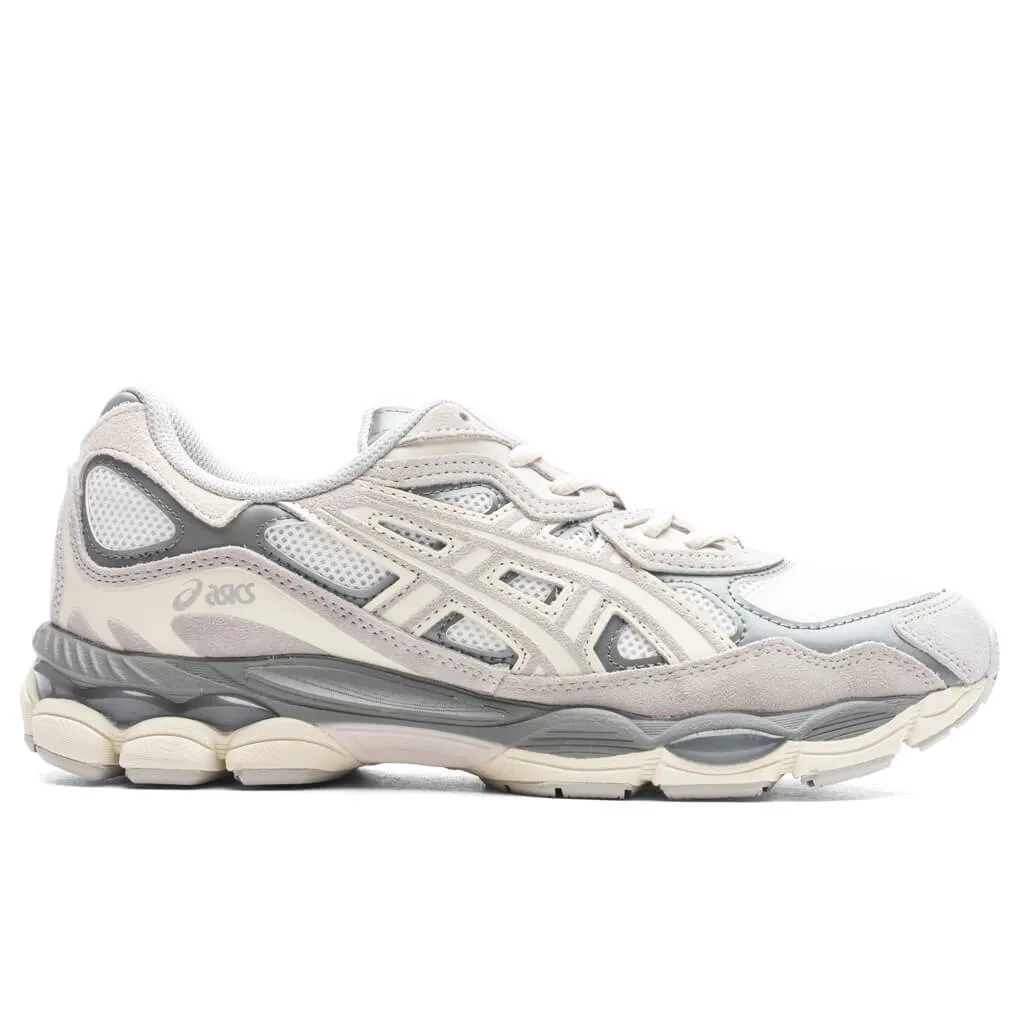 Gel-NYC - Cream/Oyster Grey Asics running shoes with gel cushioning