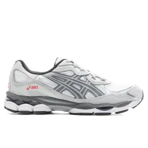 Gel-NYC - White/Steel Grey Asics running shoes with gel cushioning