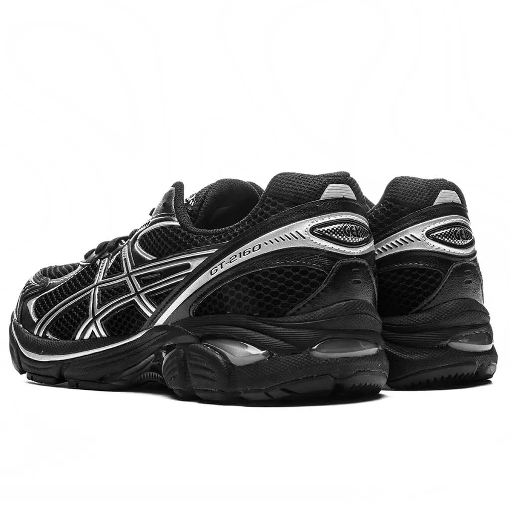 GT-2160 - Black/Pure Silver Asics Gel Cushion Running Shoes