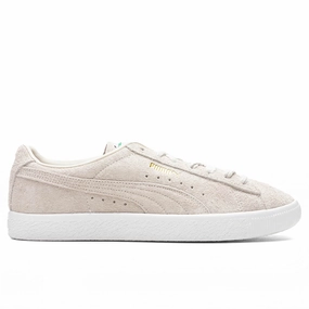 Hairy Suede VTG - White Puma shoes with suede and modern shape
