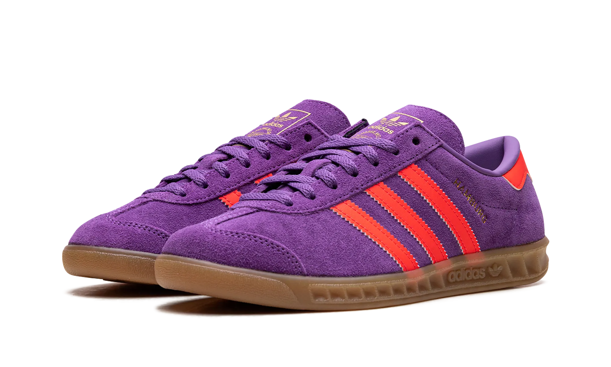 Hamburg WMNS "Active Purple Solar Red" adidas stylish womens sneakers