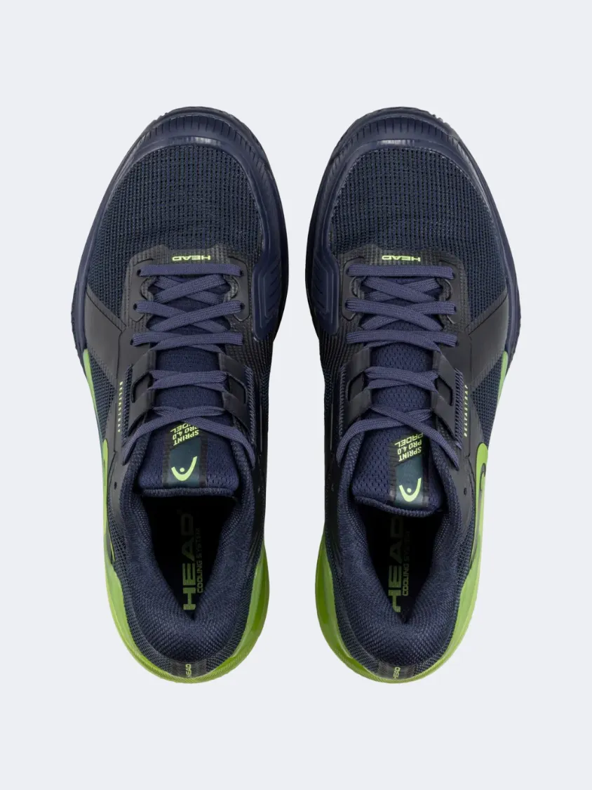 Head Sprint Pro 4 Men Padel Shoes Navy/Lime Mens Urban Style Comfort Shoes