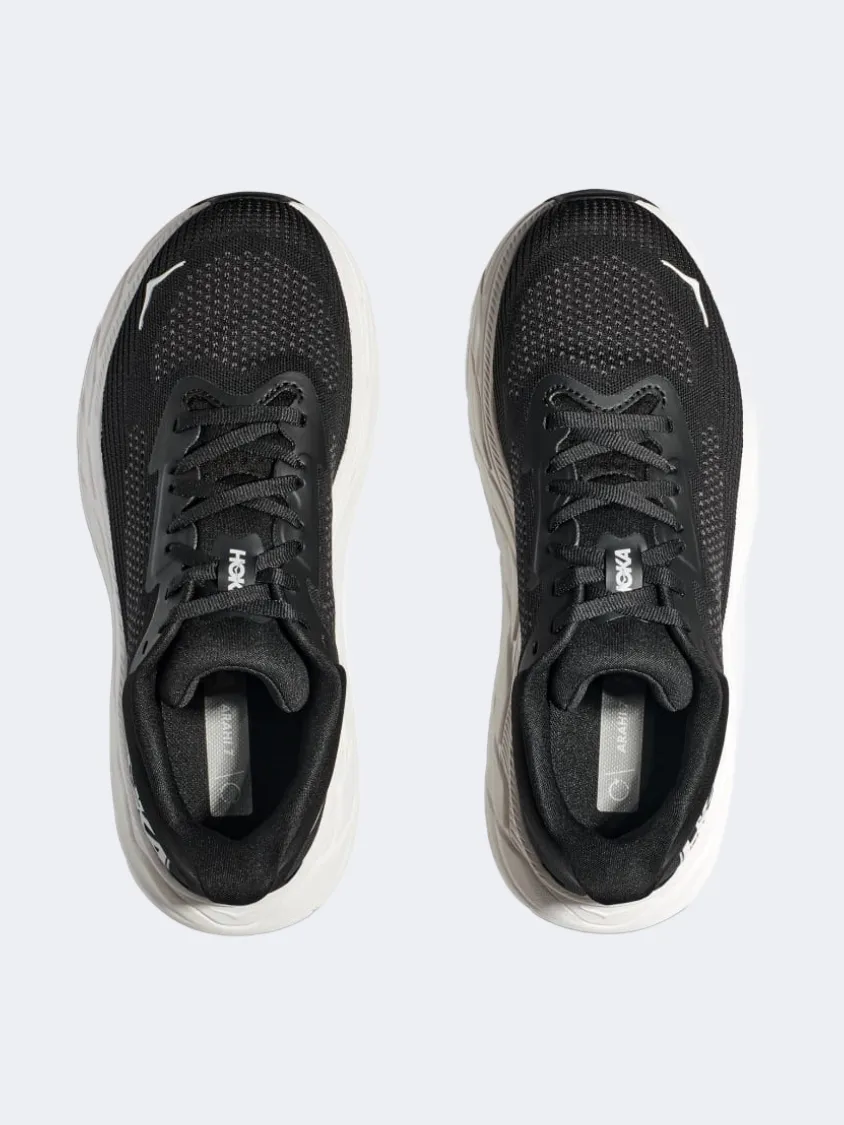 Hoka Arahi 7 Men Running Shoes Black/White Mens Urban Style Comfort Shoes