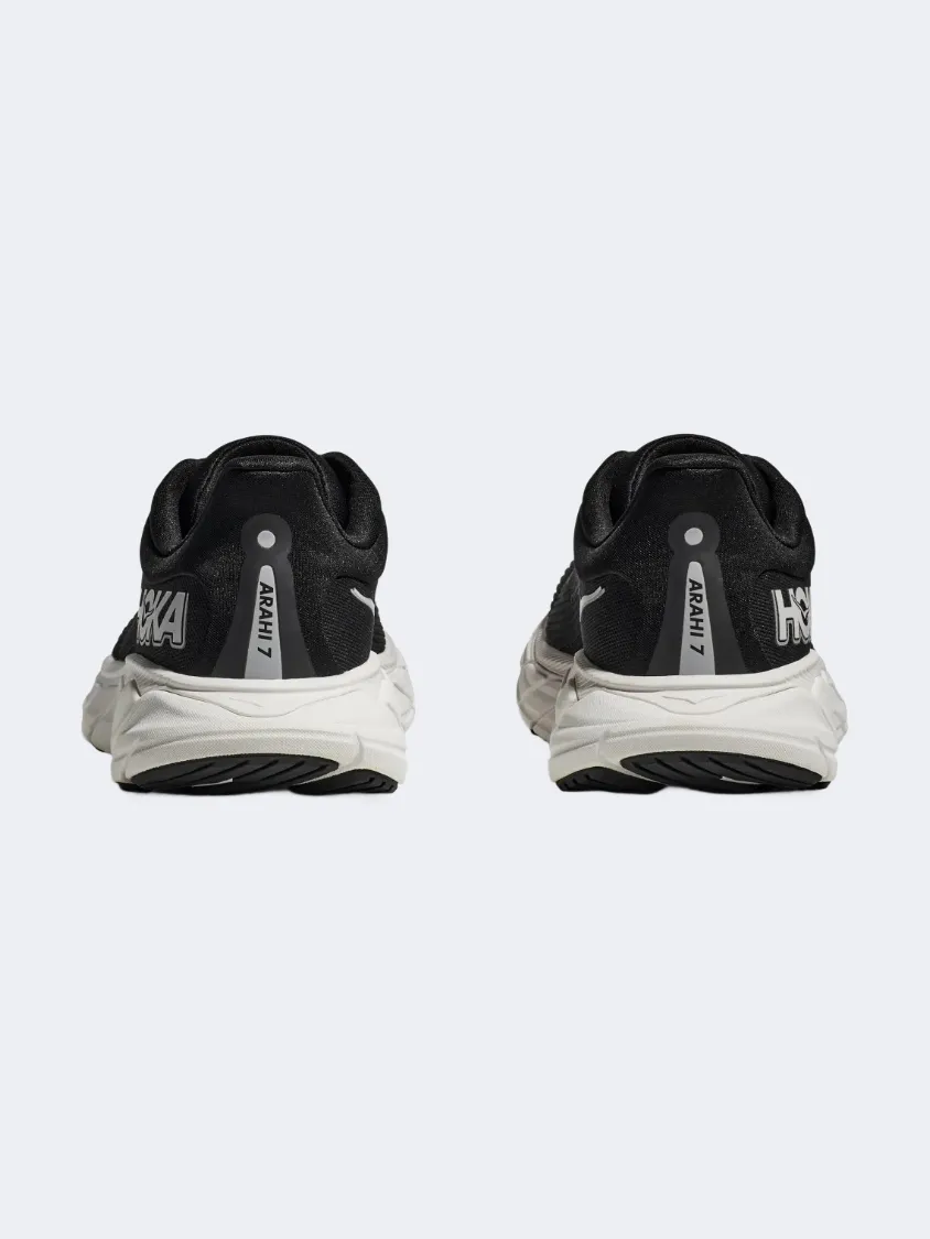 Hoka Arahi 7 Men Running Shoes Black/White Mens Urban Style Comfort Shoes