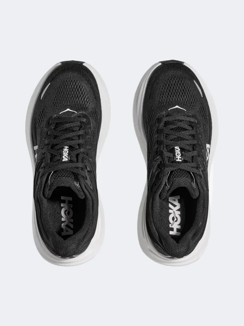 Hoka Bondi 9 Men Running Shoes Black/White Mens Urban Style Comfort Shoes