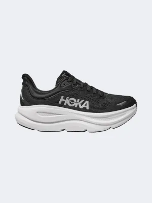 Hoka Bondi 9 Men Running Shoes Black/White Essential mens casual shoes for comfort