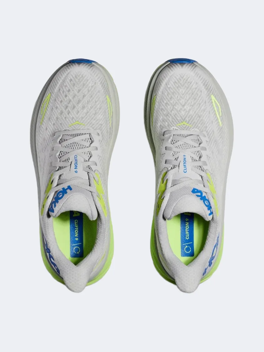 Hoka Clifton 9 Men Running Shoes Stardust/Cobalt Mens Urban Style Comfort Shoes