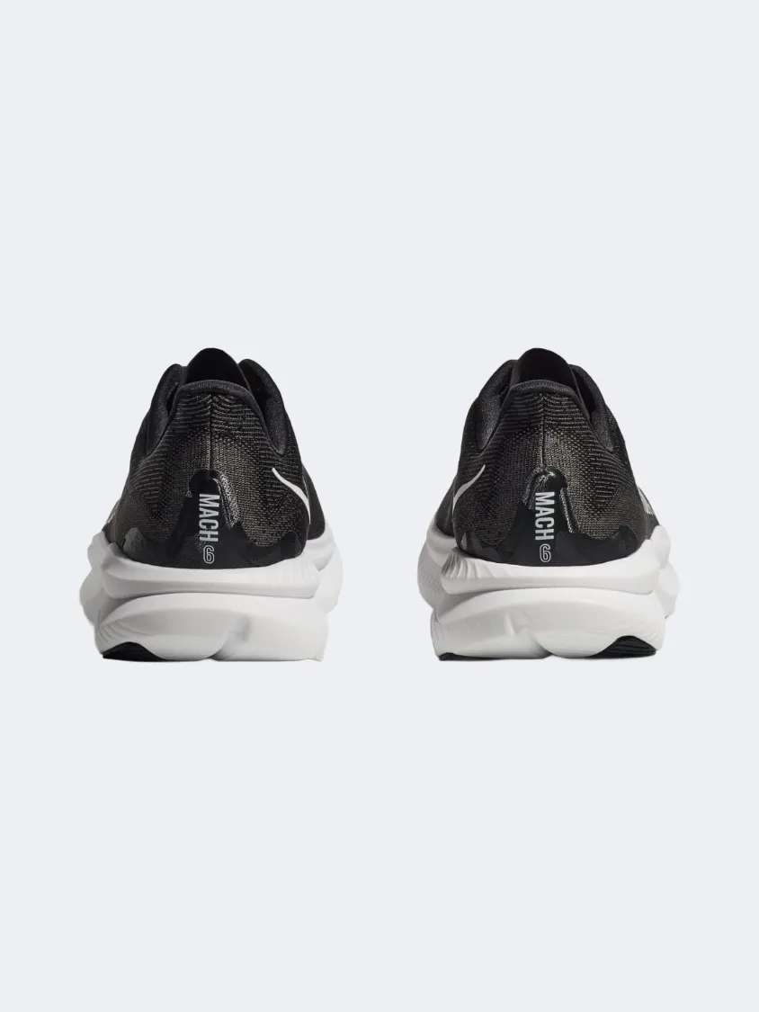 Hoka Mach 6 Men Running Sneakers Black/White Mens Urban Style Comfort Shoes