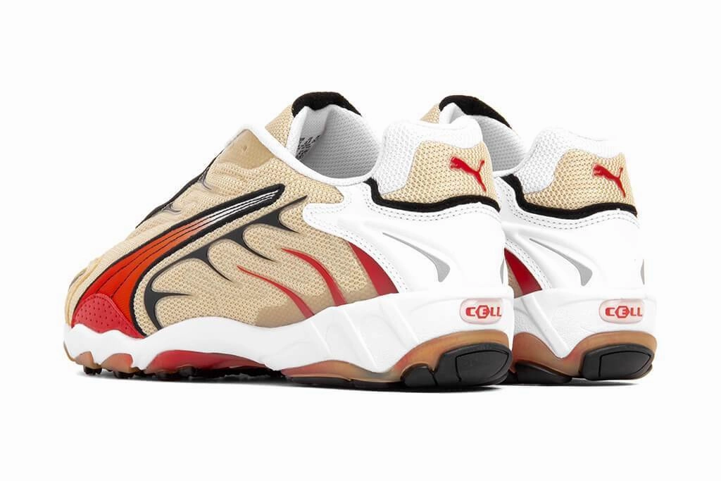 Inhale - Summer Melon/High Risk Red/White Puma Stripe Logo Trainers