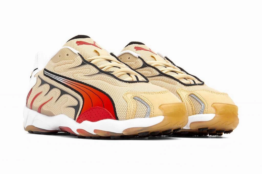 Inhale - Summer Melon/High Risk Red/White Puma Stripe Logo Trainers
