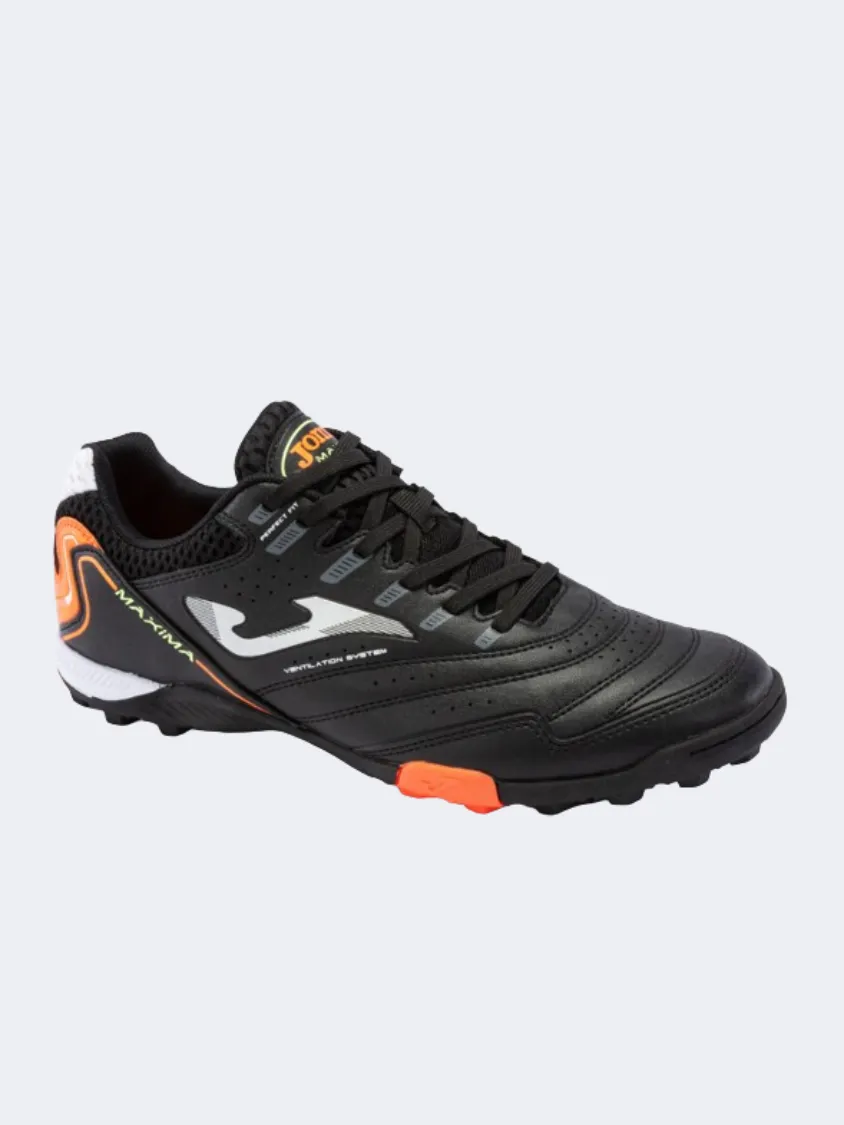 Joma Maxima Men Turf Shoes Black/Orange Mens Casual Everyday Sneakers
