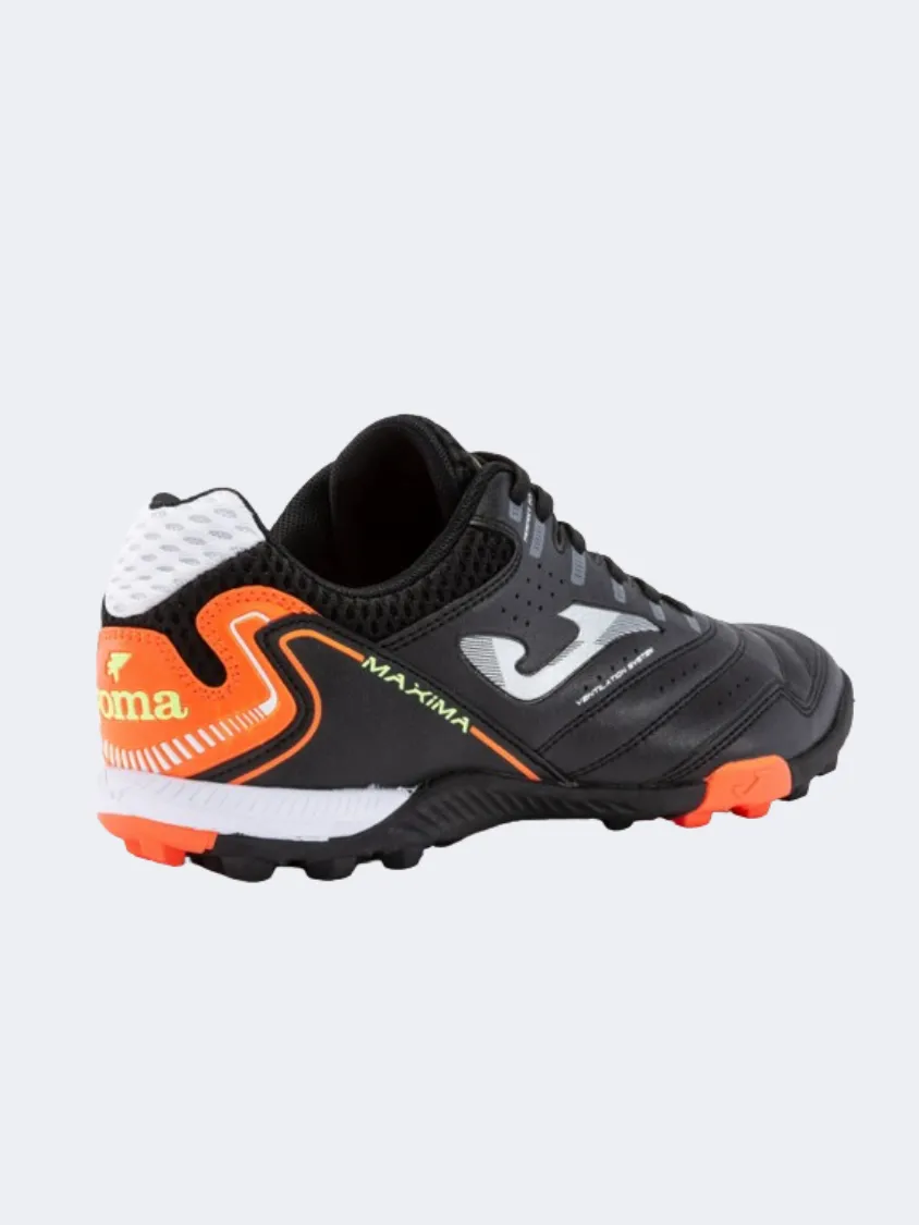 Joma Maxima Men Turf Shoes Black/Orange Mens Casual Everyday Sneakers