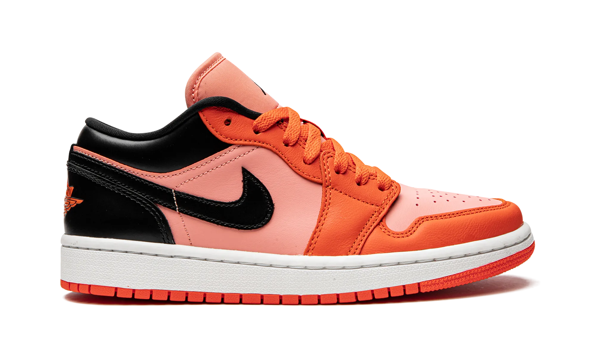 JORDAN 1 LO WMNS "Orange Black" jordan classic womens shoes