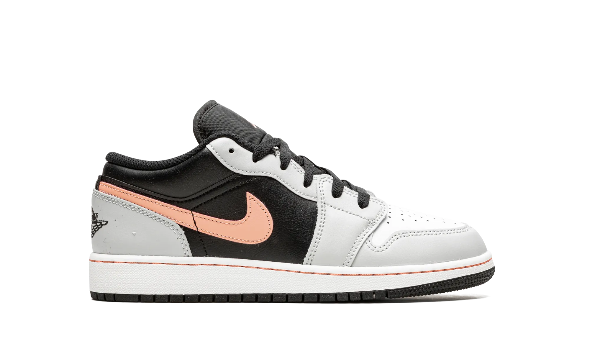 Jordan 1 Low GS "Black Grey Pink" jordan school kids shoes