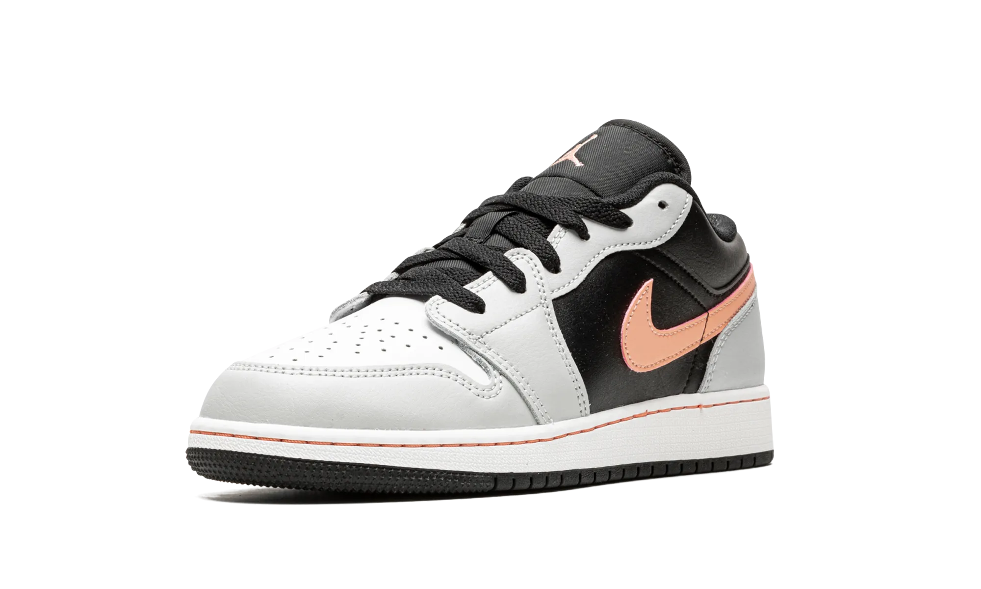 Jordan 1 Low GS "Black Grey Pink" jordan school kids shoes