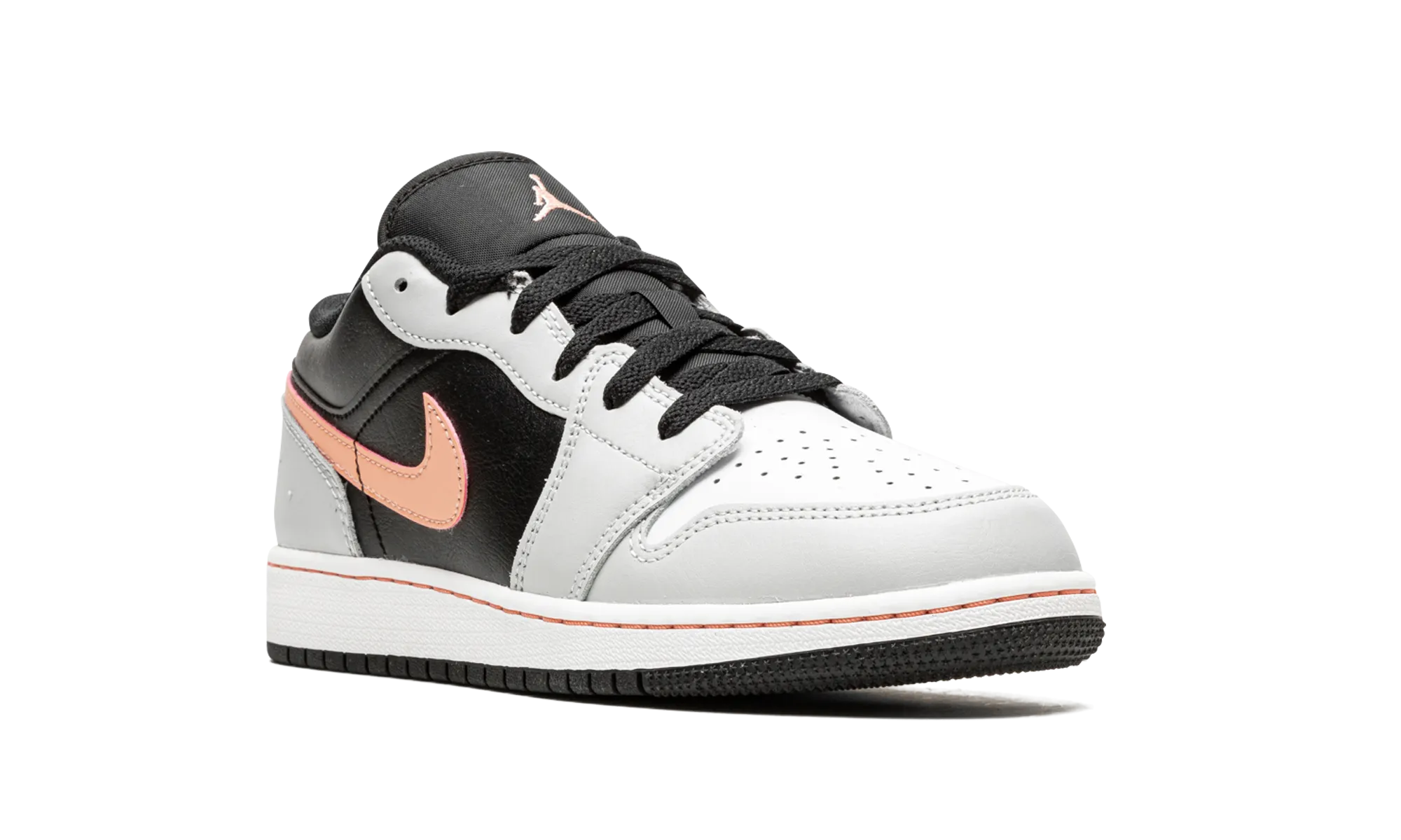 Jordan 1 Low GS "Black Grey Pink" jordan school kids shoes