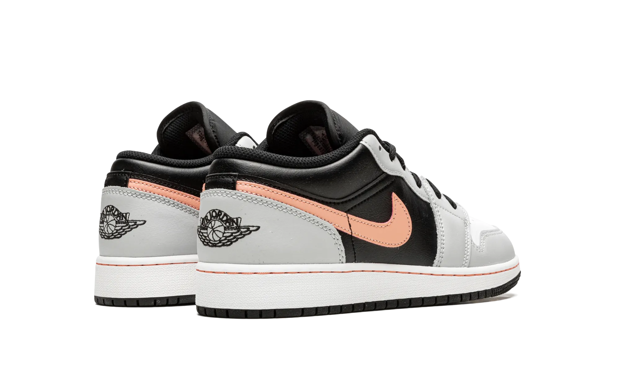 Jordan 1 Low GS "Black Grey Pink" jordan school kids shoes