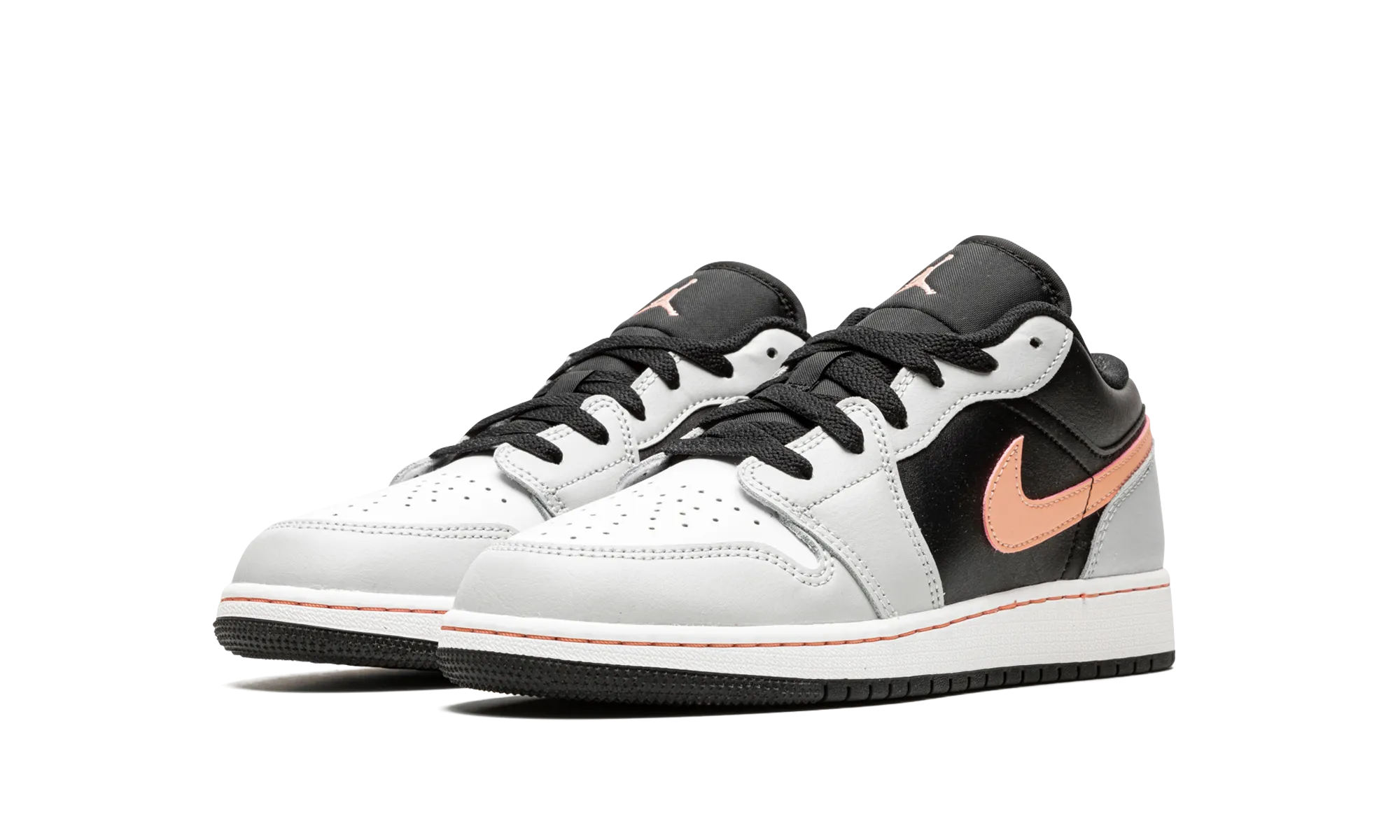 Jordan 1 Low GS "Black Grey Pink" jordan school kids shoes