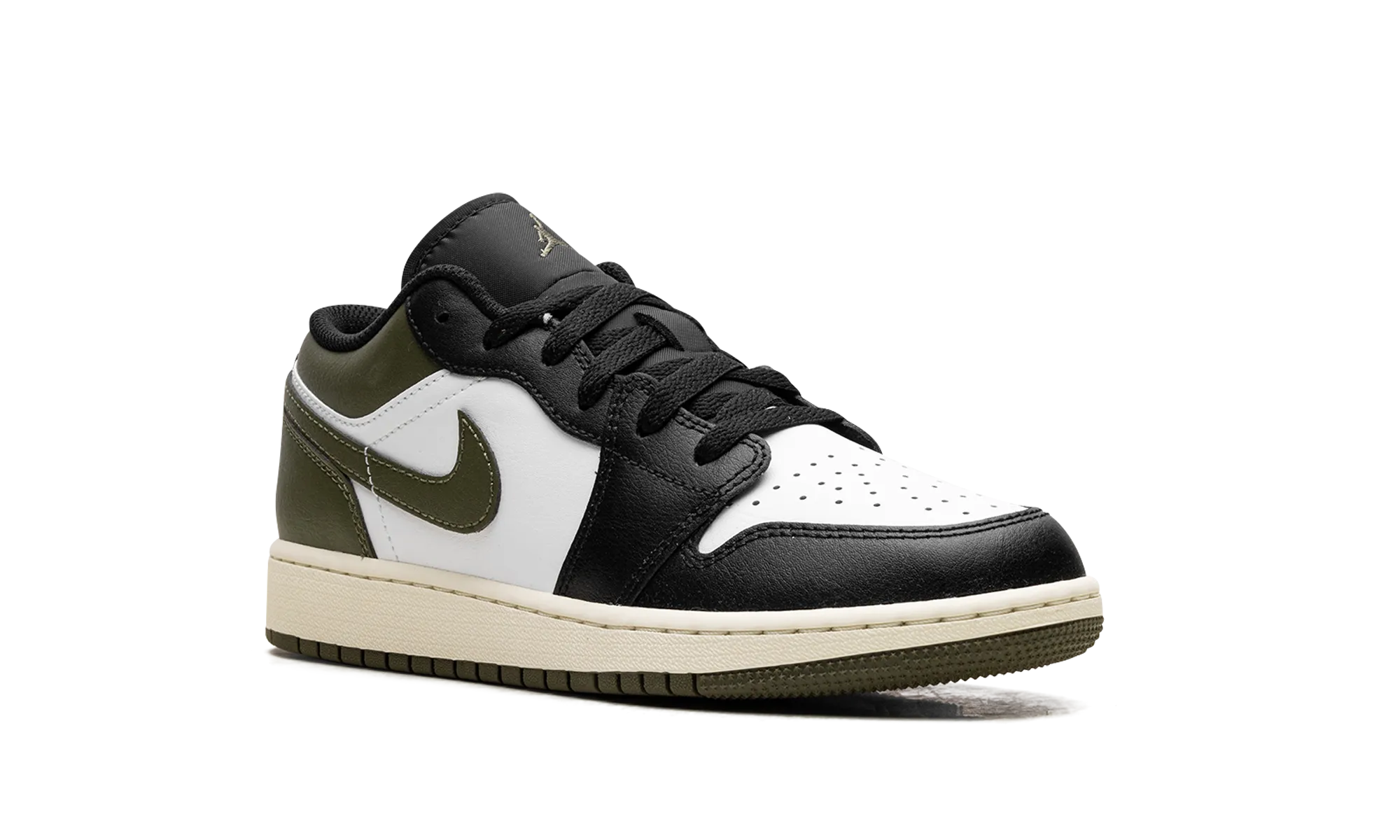 Jordan 1 Low GS "Black Toe Medium Olive" jordan school kids shoes