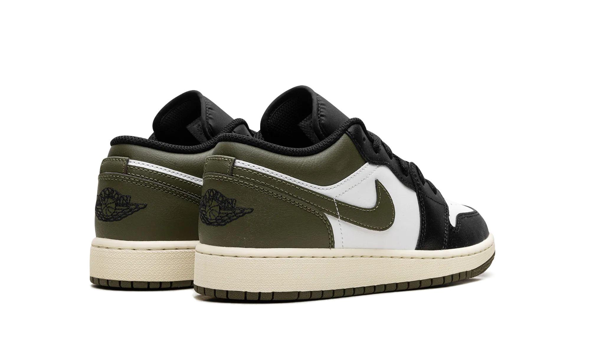 Jordan 1 Low GS "Black Toe Medium Olive" jordan school kids shoes