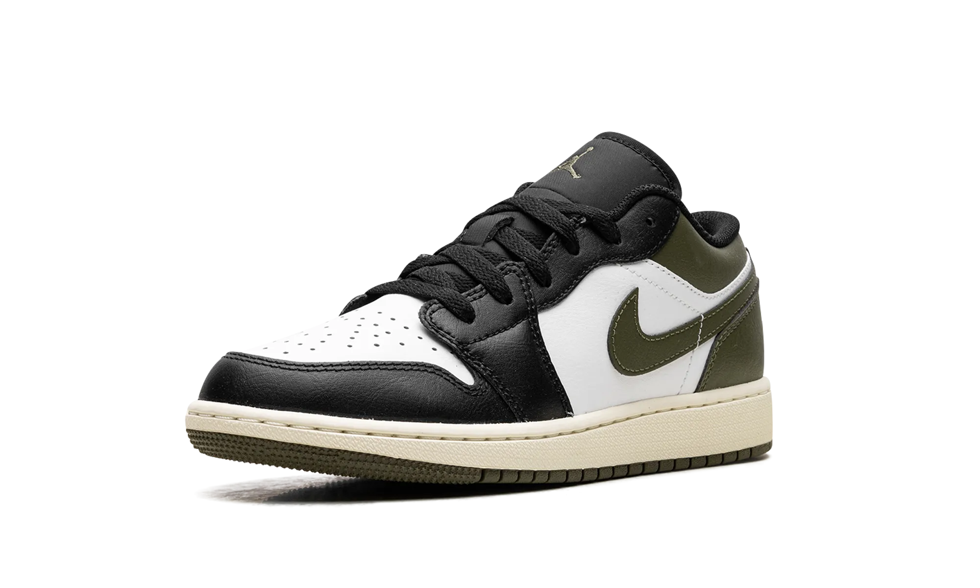 Jordan 1 Low GS "Black Toe Medium Olive" jordan school kids shoes