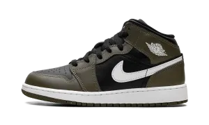 Jordan 1 Mid GS "Black White Olive" Jordan Grade School styles