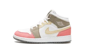 Jordan 1 Mid GS "Pastel Vivid Green Grind" Jordan Grade School styles