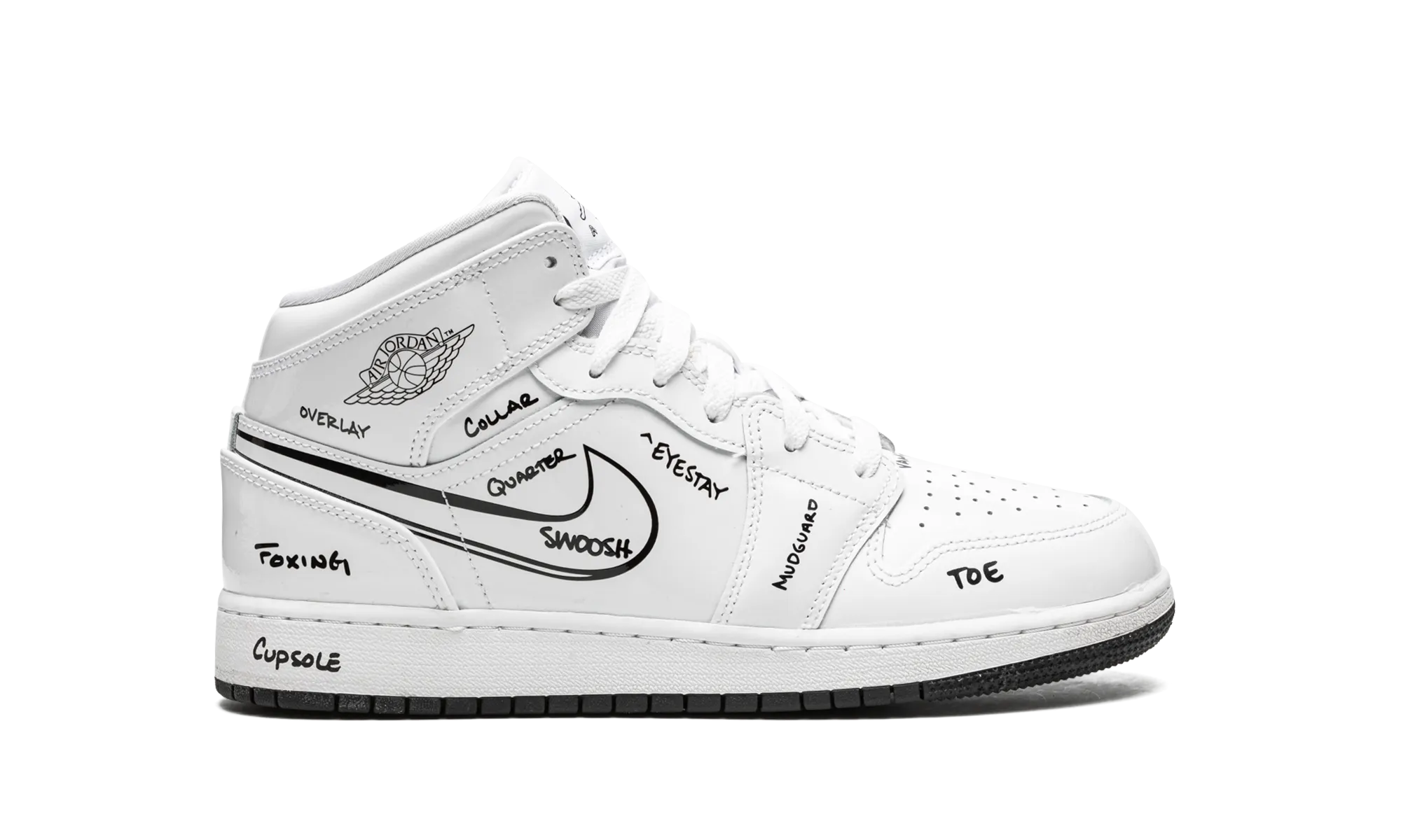 Jordan 1 Mid GS "Schematic" jordan school kids shoes