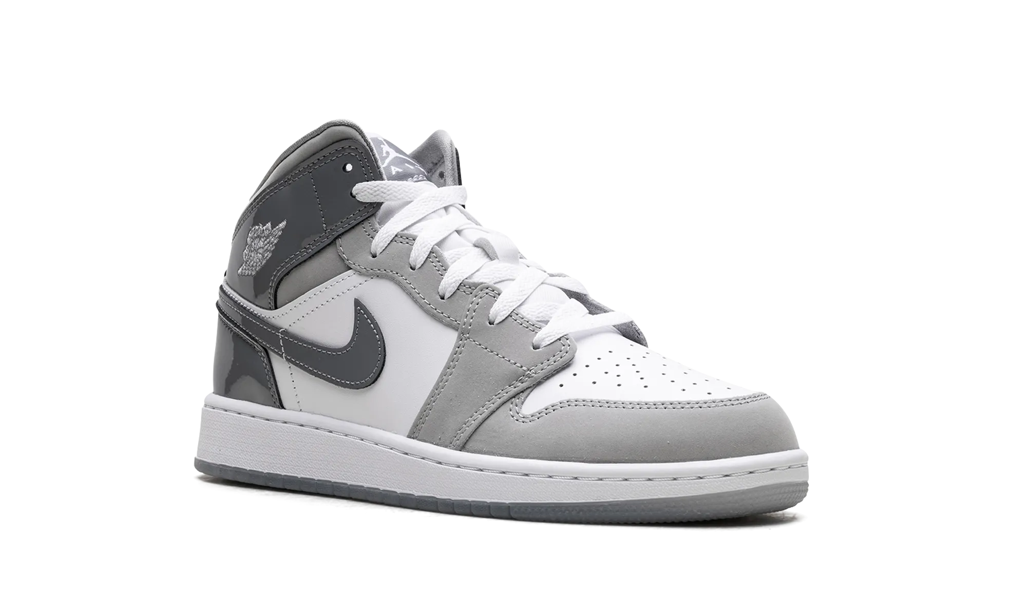 Jordan 1 Mid GS "White Medium Cool Grey" jordan school kids shoes