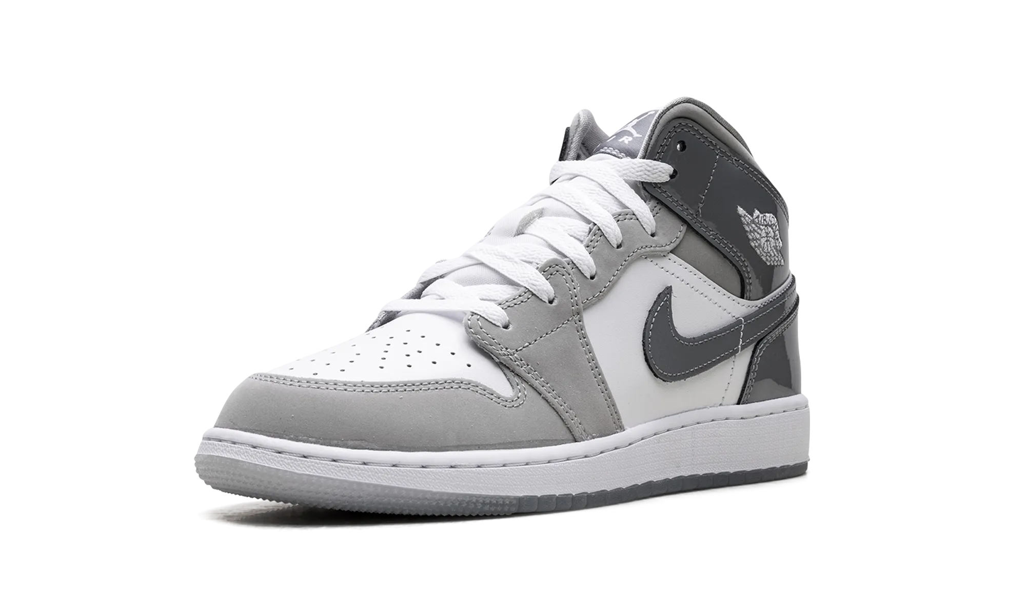 Jordan 1 Mid GS "White Medium Cool Grey" jordan school kids shoes