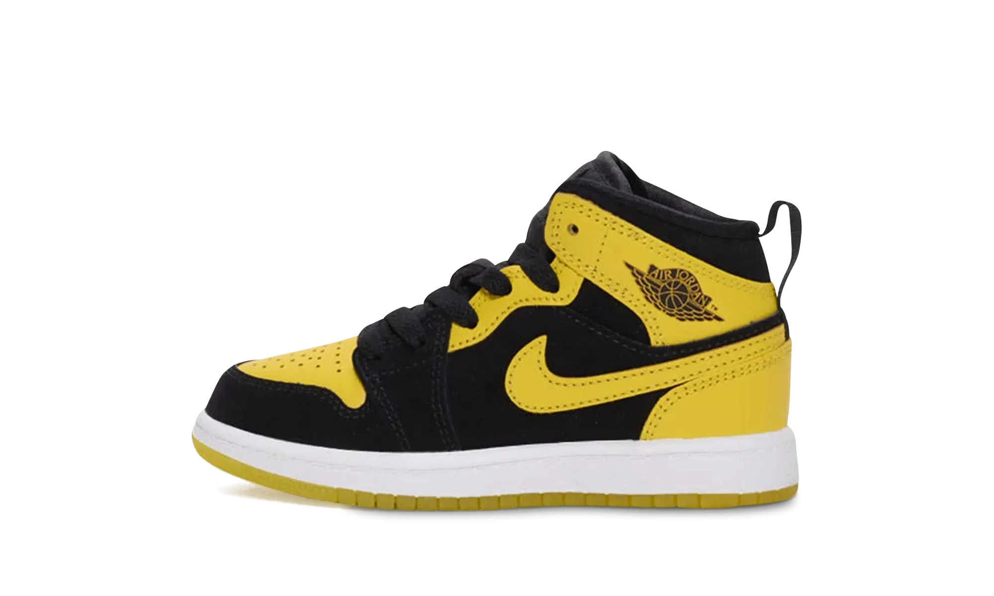 Jordan 1 Mid PS "Black Varsity Maize White" Jordan Pre School shoes