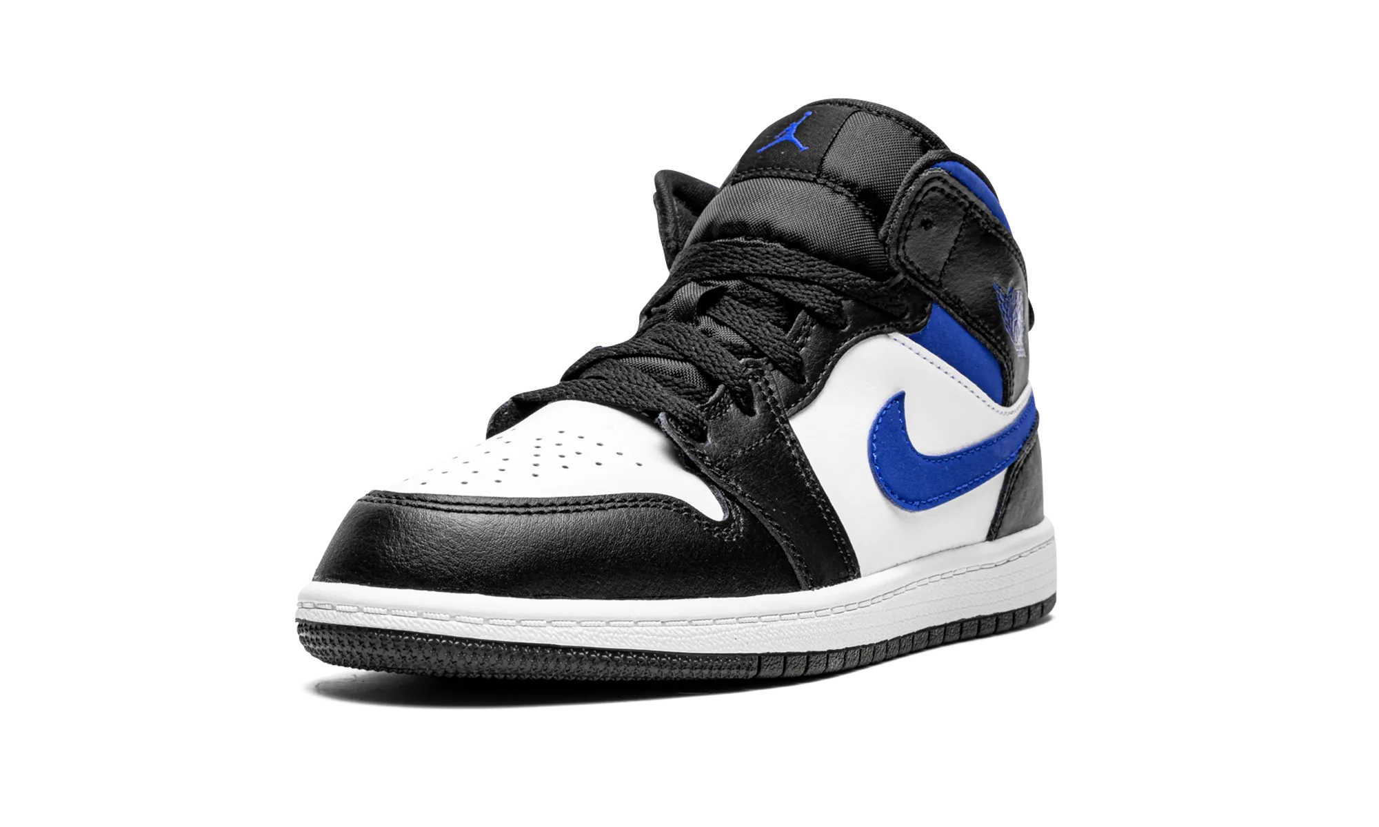 Jordan 1 Mid PS "Black / White/ Racer Blue" jordan preschool kids shoes