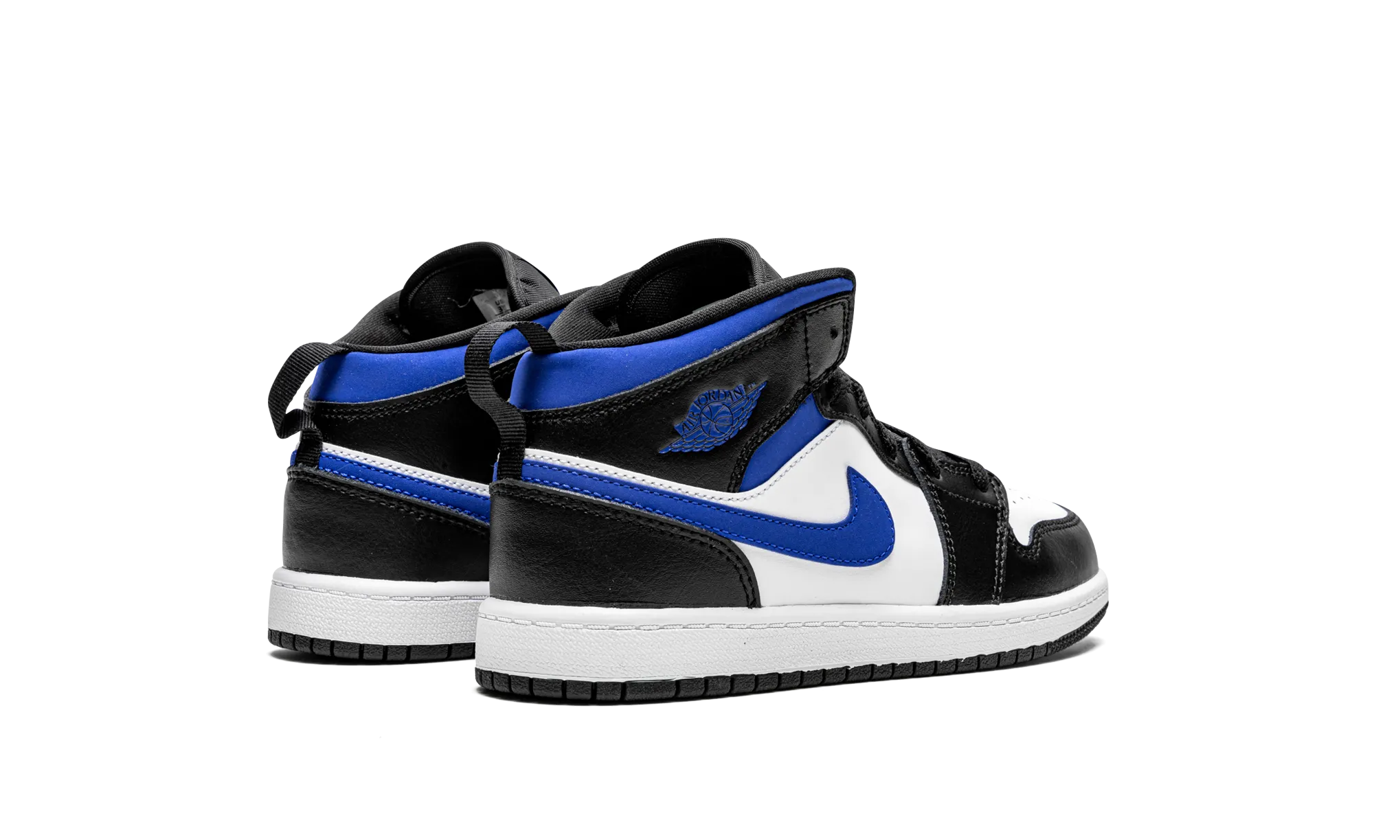 Jordan 1 Mid PS "Black / White/ Racer Blue" jordan preschool kids shoes