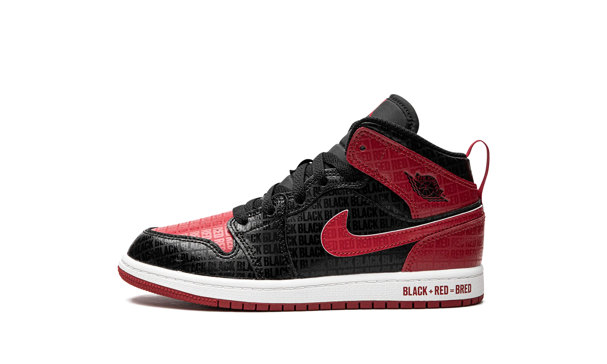 Jordan 1 Mid PS "Bred Text" Jordan Pre School shoes