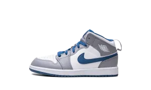 Jordan 1 Mid PS "Cement Grey / True Blue" Jordan Pre School shoes