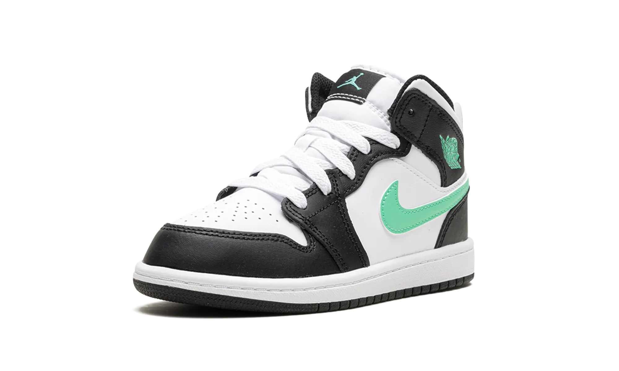 Jordan 1 Mid PS "Green Glow" jordan preschool kids shoes
