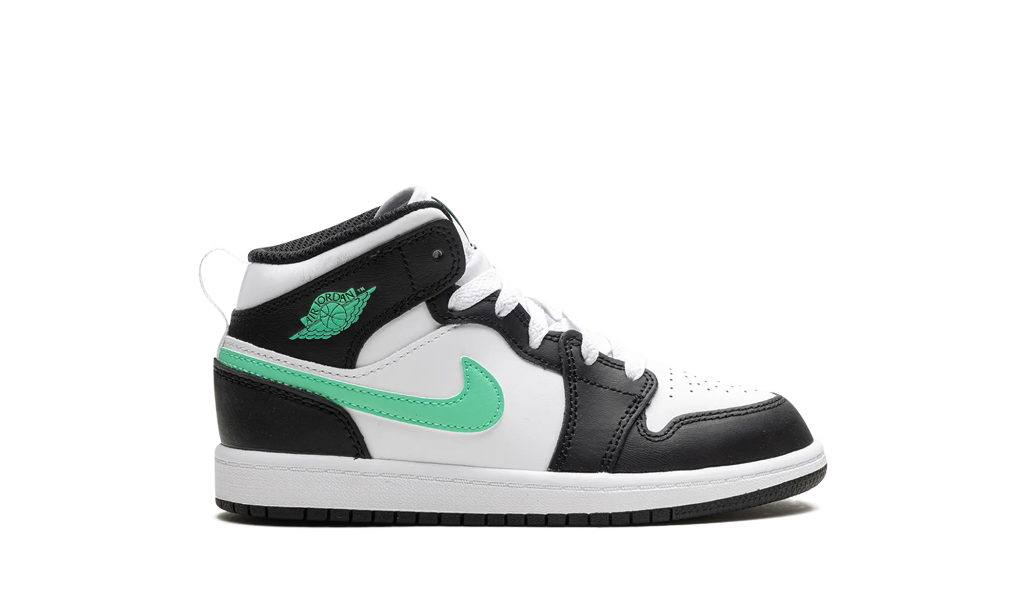 Jordan 1 Mid PS "Green Glow" jordan preschool kids shoes