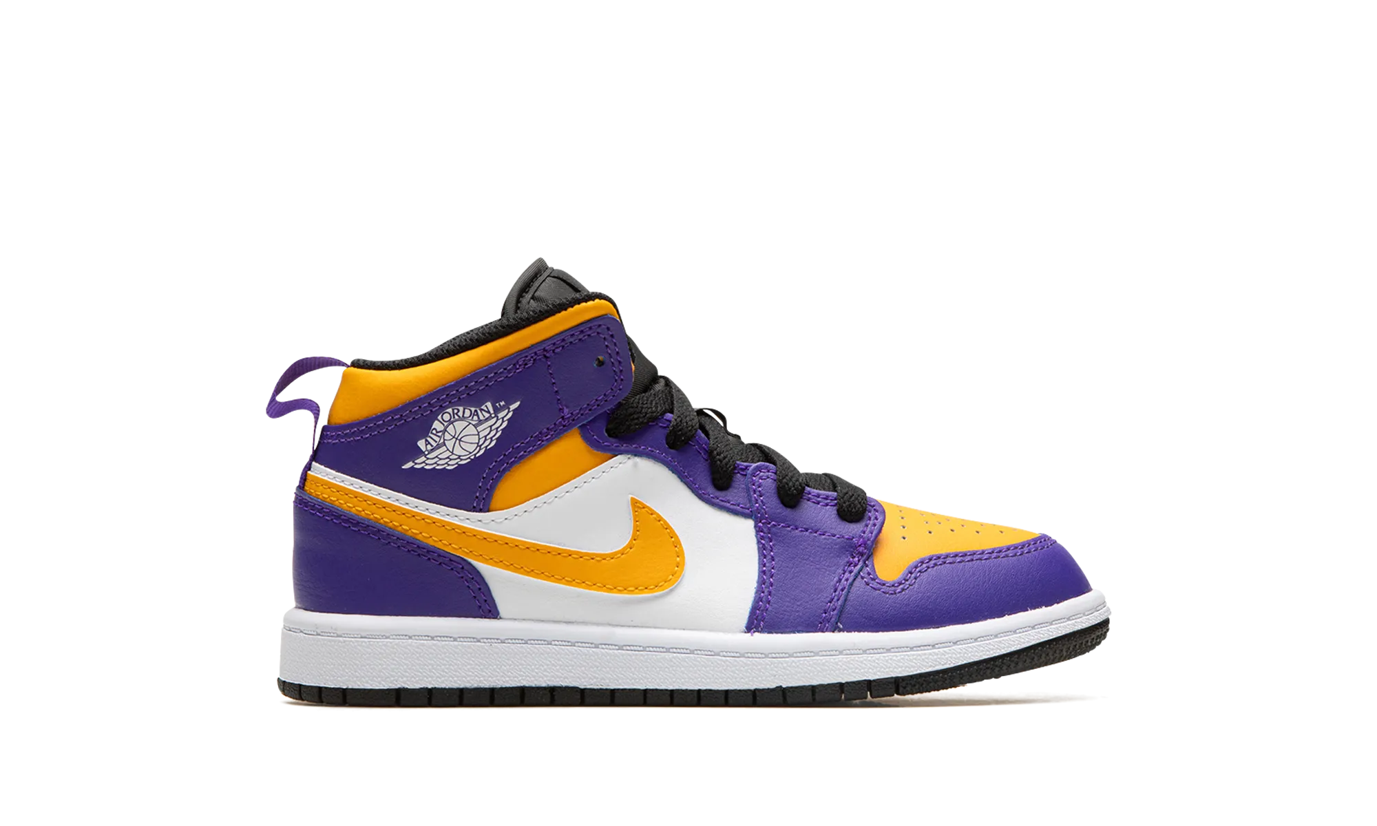 Jordan 1 Mid PS "Lakers" jordan preschool kids shoes