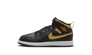 Jordan 1 Mid PS "Metallic Gold Black" Jordan Pre School shoes