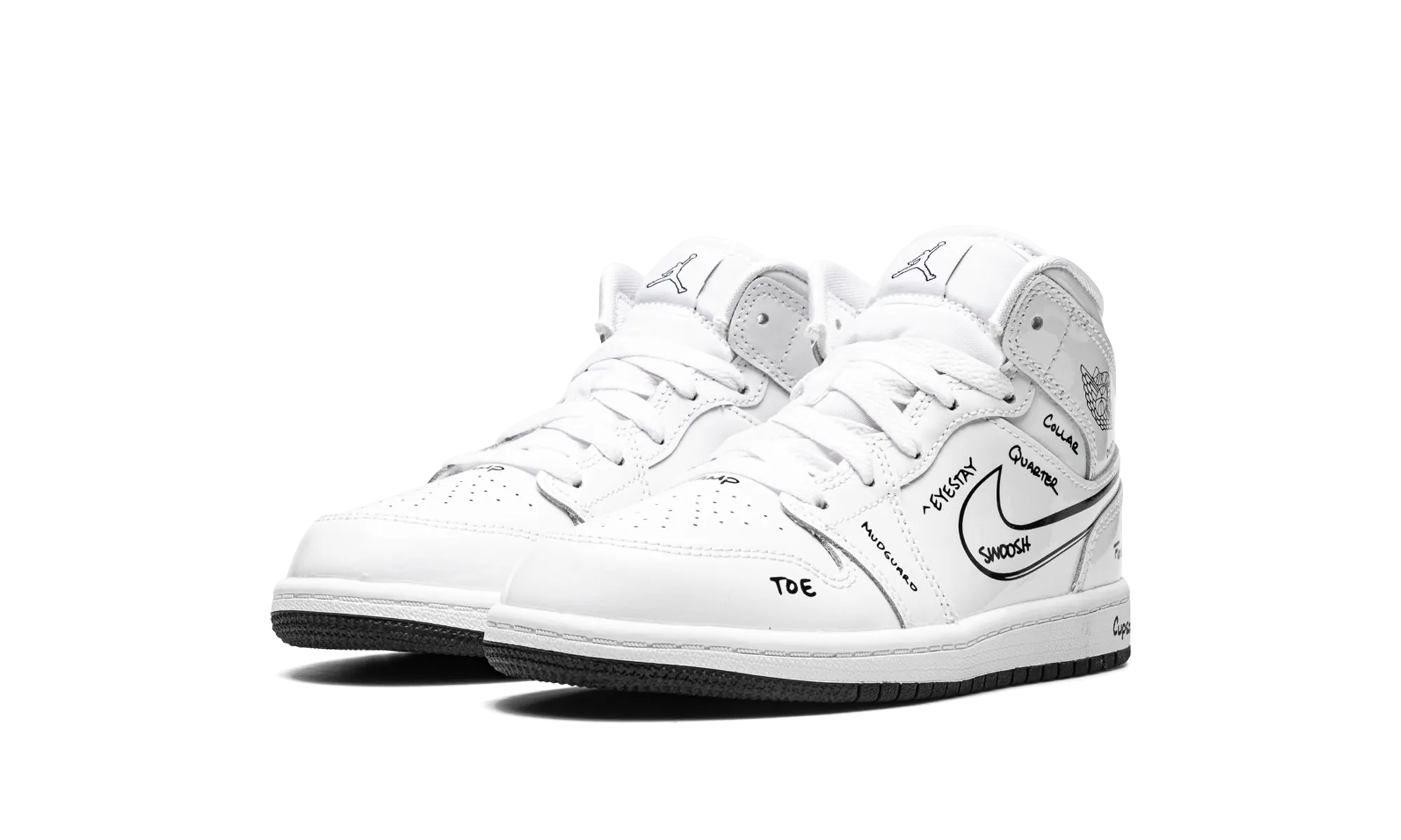 Jordan 1 Mid PS "Schematic" jordan preschool kids shoes