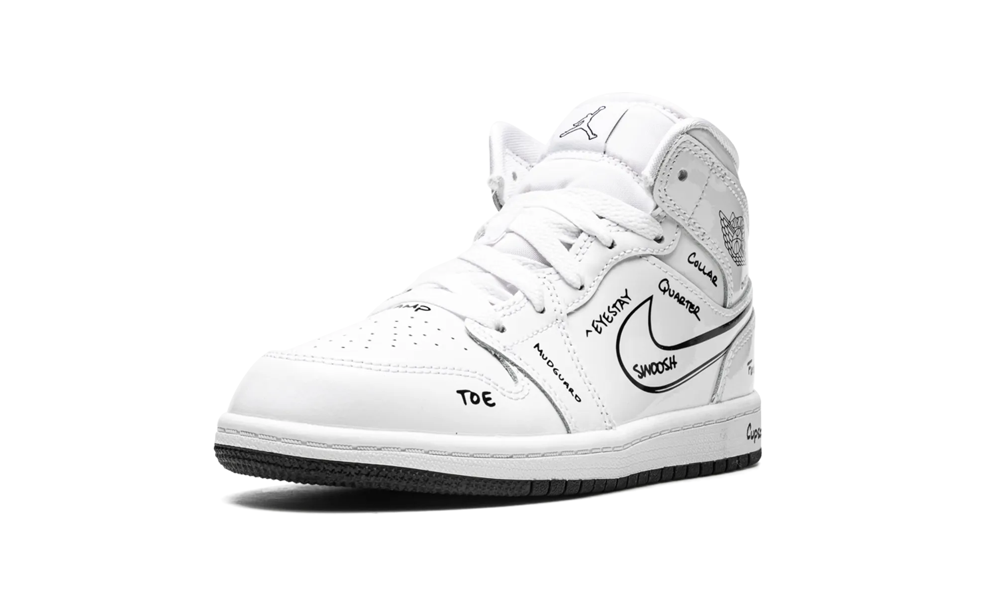 Jordan 1 Mid PS "Schematic" jordan preschool kids shoes