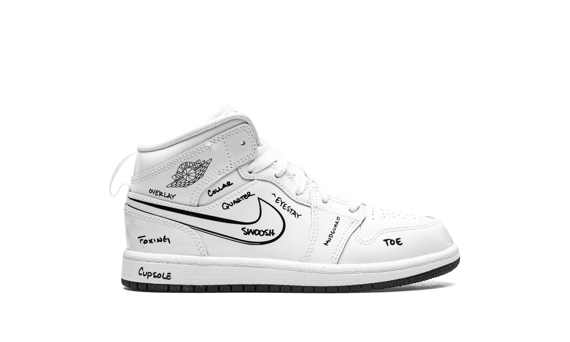 Jordan 1 Mid PS "Schematic" jordan preschool kids shoes