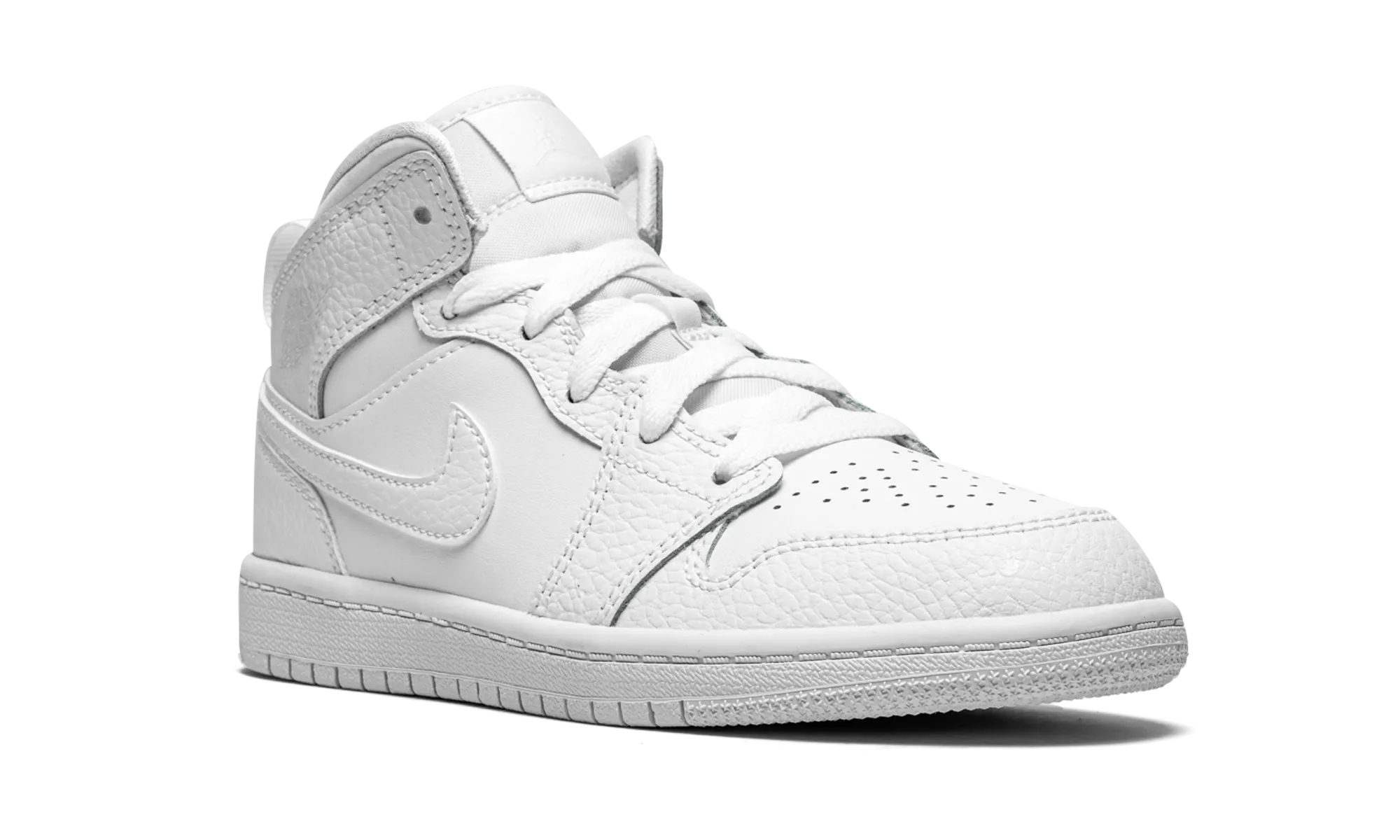 Jordan 1 MID PS "Triple White" jordan preschool kids shoes