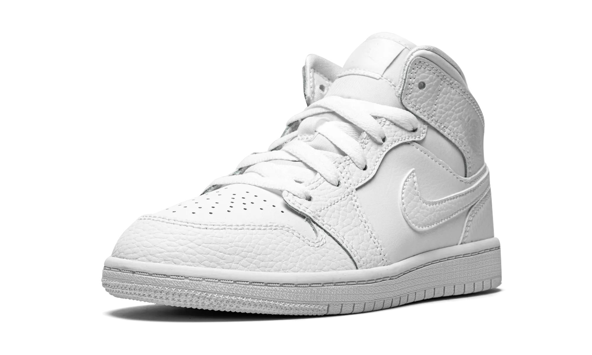 Jordan 1 MID PS "Triple White" jordan preschool kids shoes