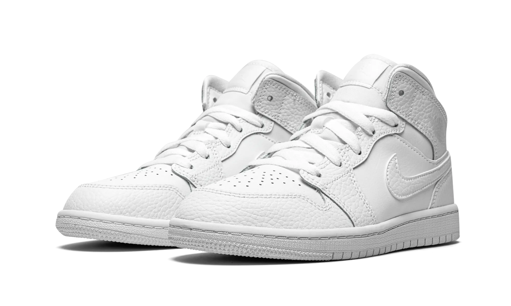 Jordan 1 MID PS "Triple White" jordan preschool kids shoes